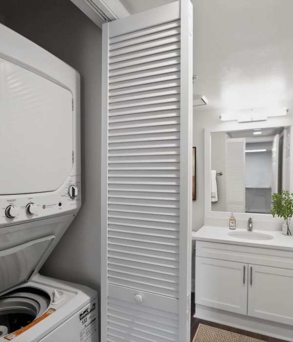 In-unit laundry machines at Eagle Rock Apartments at Columbia Pike in Arlington, Virginia