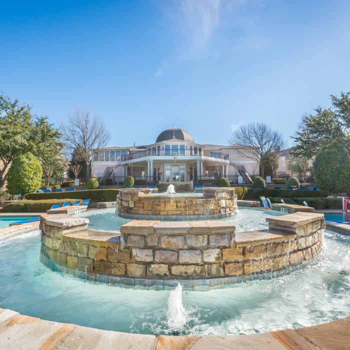 Beautiful entry weclomes you at Bella Vida Estates in Plano, Texas