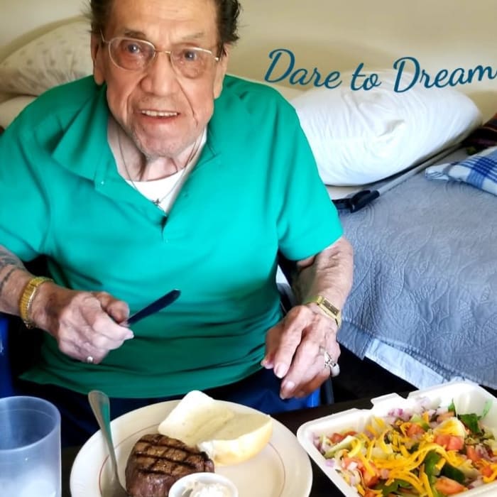 Resident Louie from our Dare to Dream program at Landings of Blaine in Blaine, Minnesota.