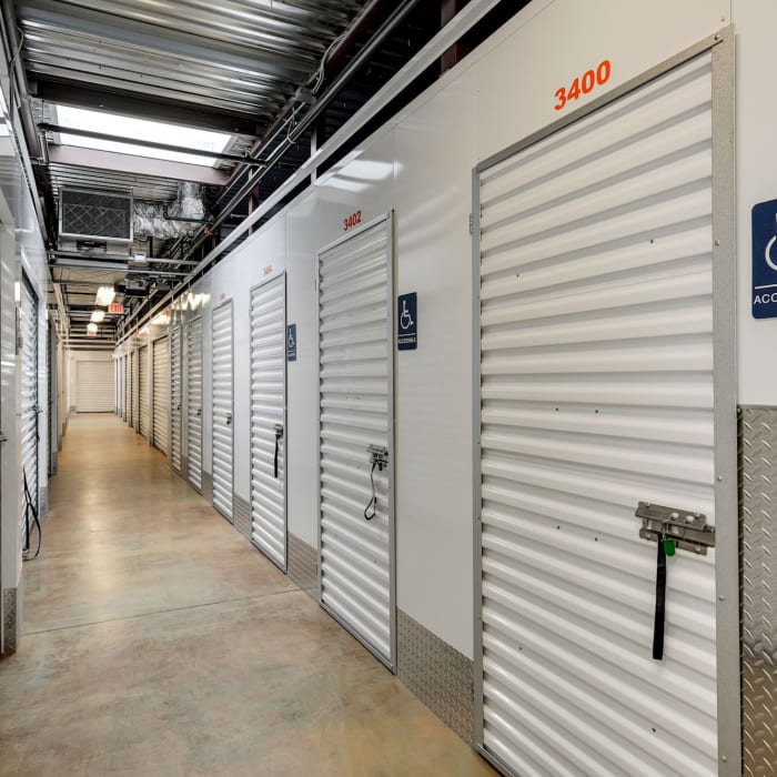 Interior storage units at YourSpace Storage @ St. Charles in Waldorf, Maryland