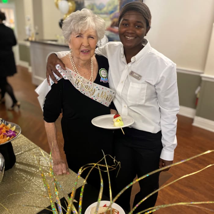 Resident at her birthday party at The Florence Presbyterian Community in Florence, South Carolina