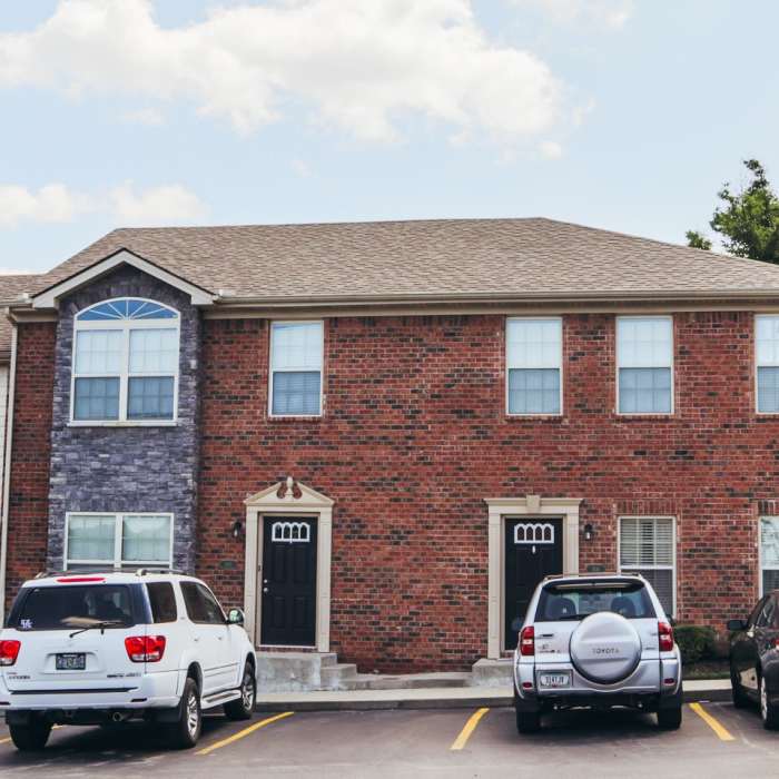 Exterior building for townhomes at Lex Properties in Lexington, Kentucky