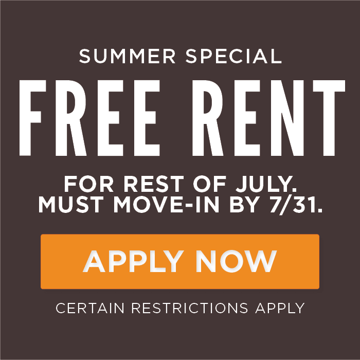 Free rent  for rest of july.  must move-in by 7/31.