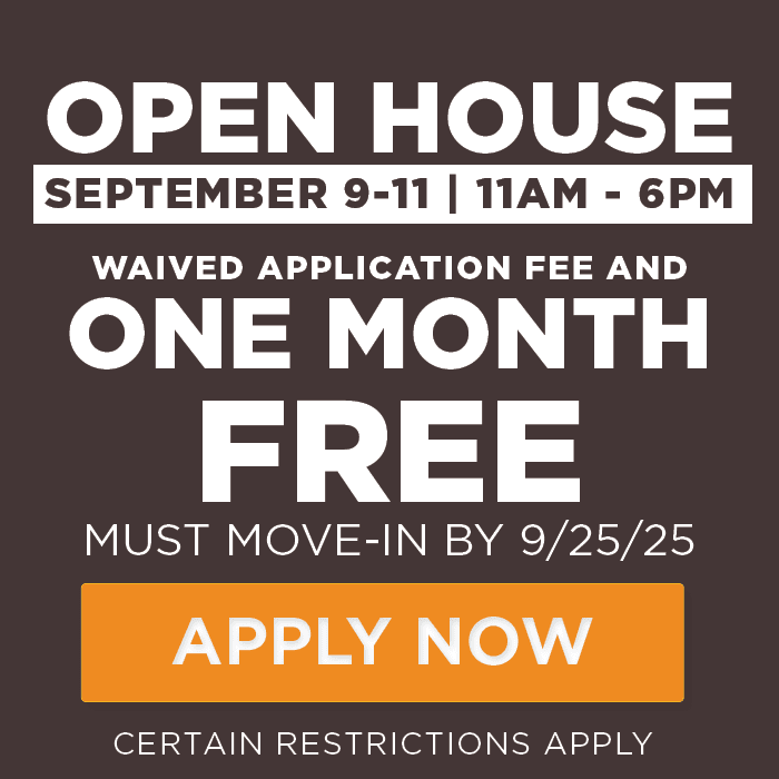 Open house September 9-11 | 11AM - 6PM  waived application fee and one month FREE Must move-in by 9/25/25 