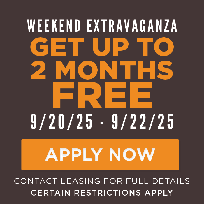 Limited-time offer: Move in by July 30th and pay $0 rent for the month of July!