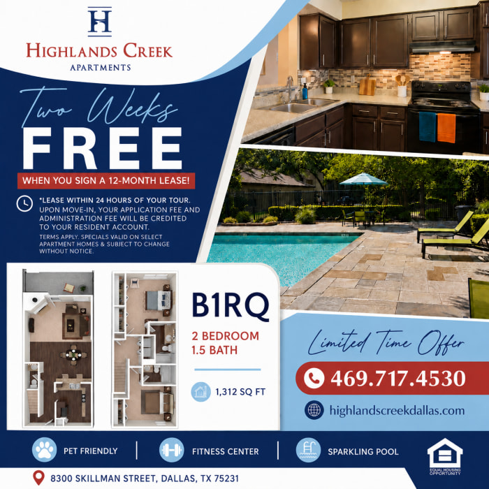 Highlands Creek Apartments I Specials at Highlands Creek Apartments in Dallas, Texas