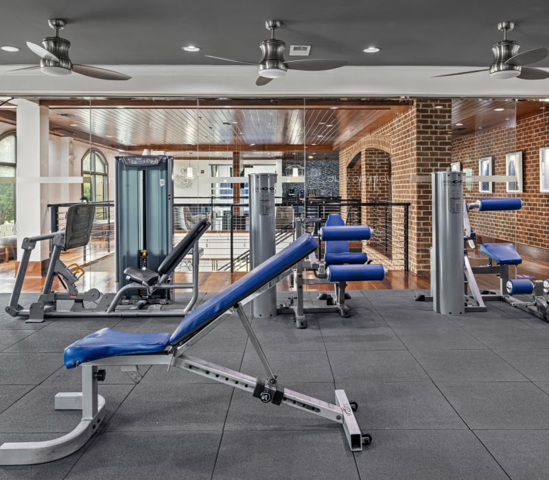 Fully equipped fitness center at Marquis Midtown District in Atlanta, Georgia