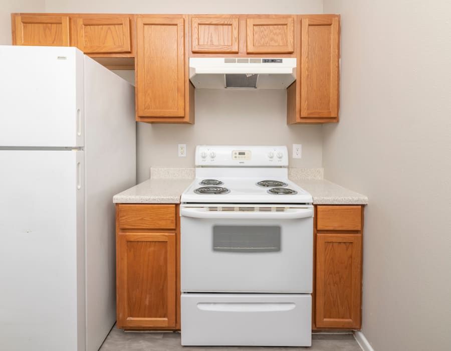 Oven in an apartment at Oaks at La Cantera in San Antonio, Texas