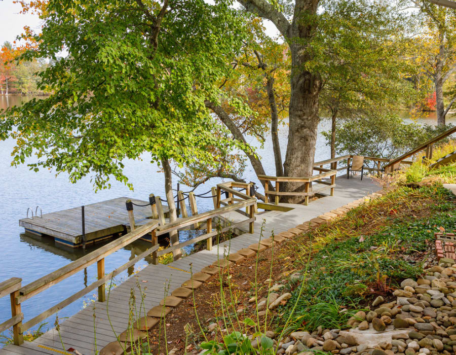 waterside walkway at Lofts by the Lake in Greer, South Carolina
