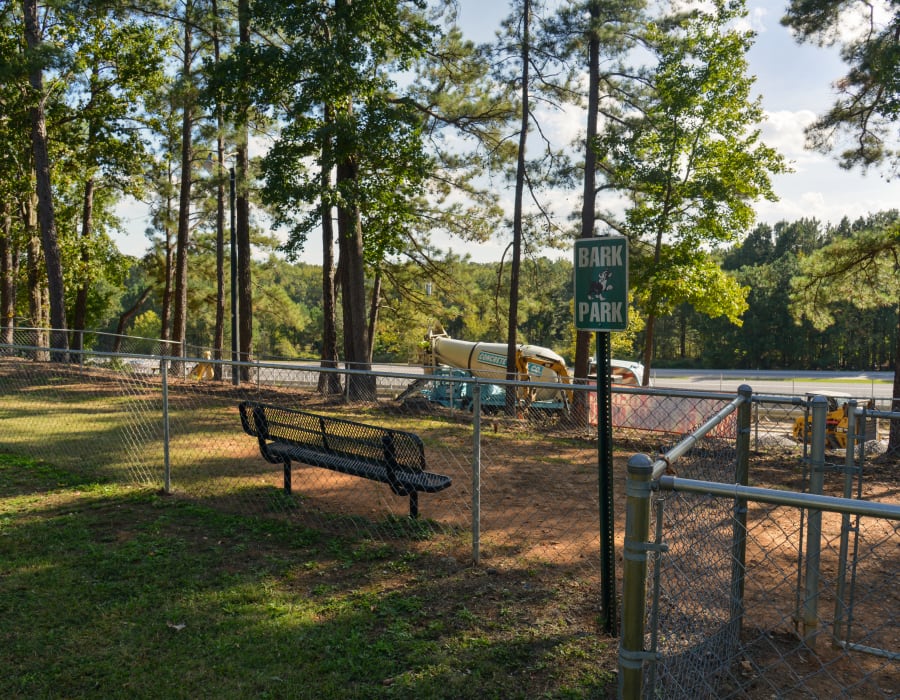 Bark park at Three Rivers in Columbia, South Carolina