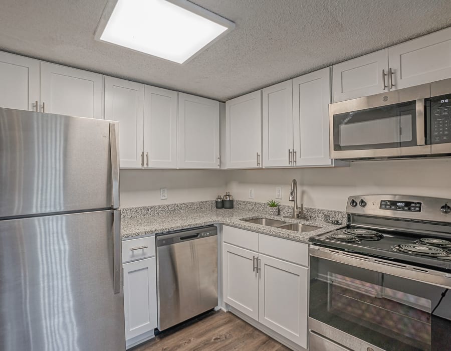 Kitchen area at Fountains of Edenwood in Cayce, South Carolina