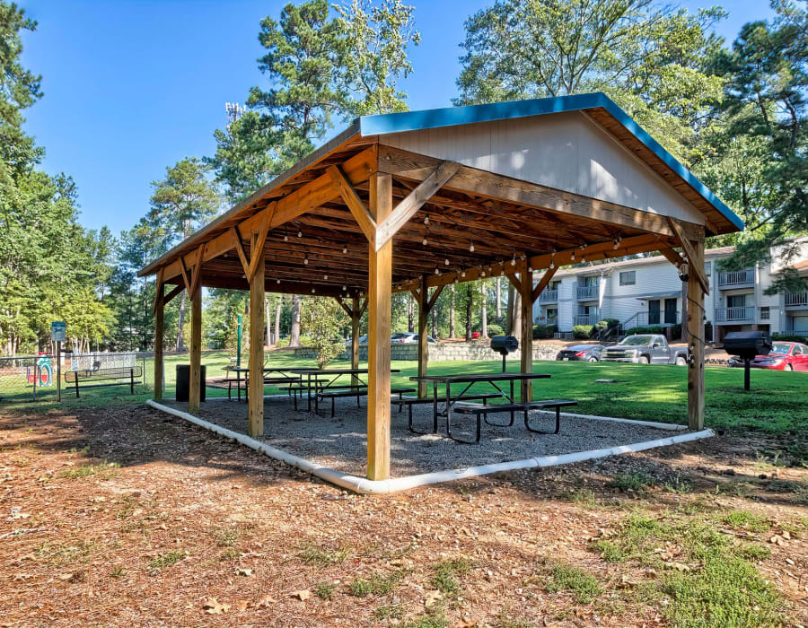 BBQ area at Three Rivers in Columbia, South Carolina