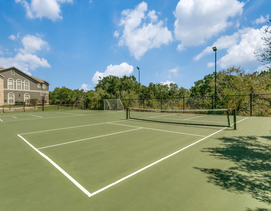 Tennis court at The Anthony at Canyon Springs in San Antonio, Texas