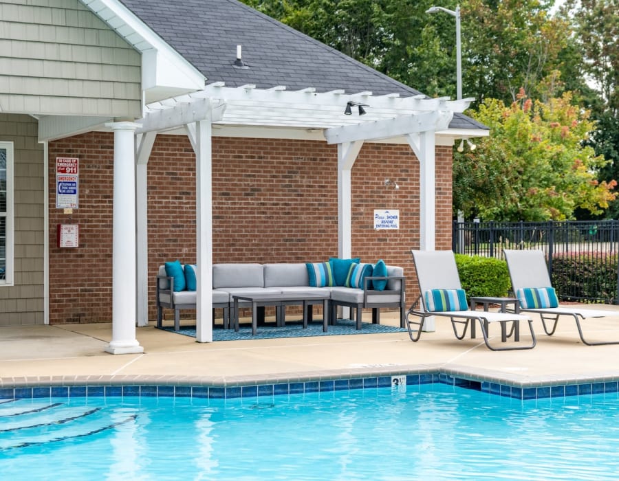 Pool area at Bristol Park in Fayetteville, North Carolina
