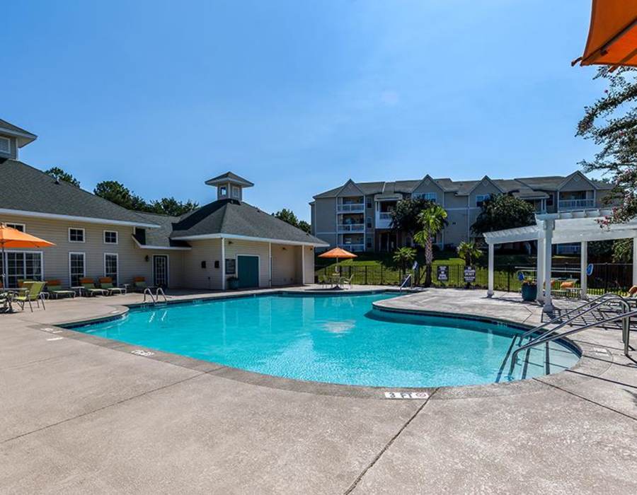 pool outside at Acasă Willowbrook Apartments in Simpsonville, South Carolina