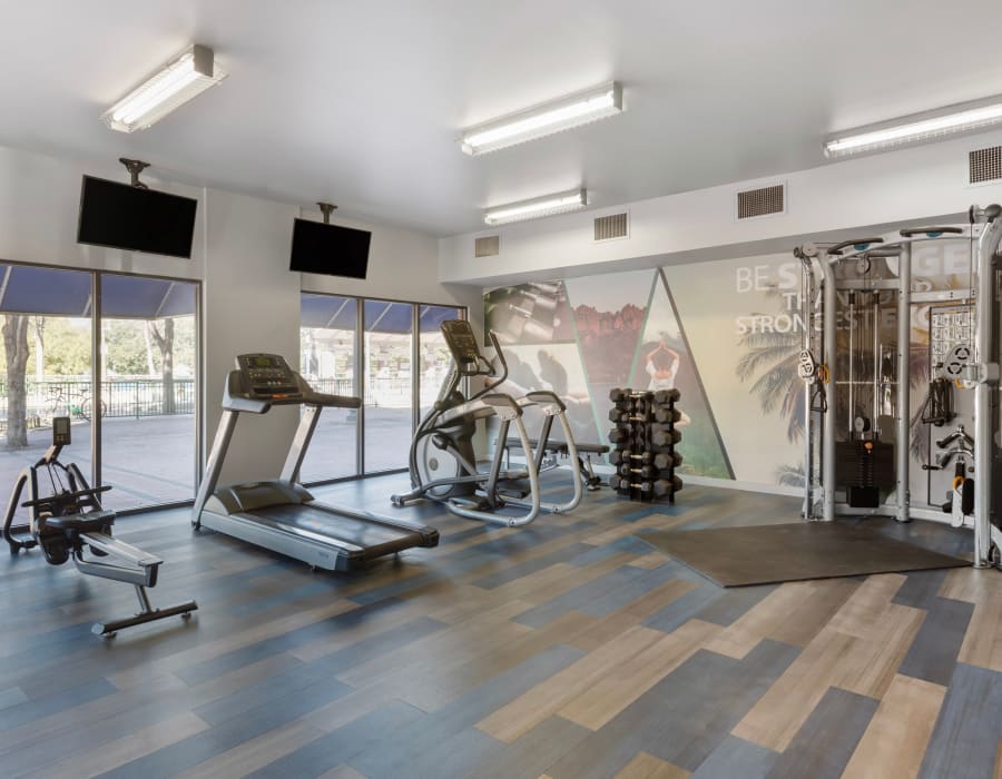 Resident fitness center at Link at Plano in Plano, Texas