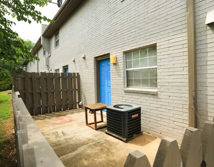 apartment concrete porch at The Carolina in Lawrenceville, Georgia