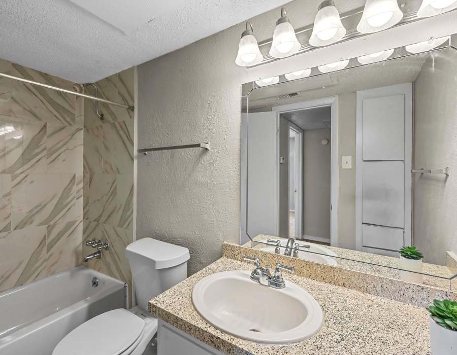 Bathroom atFinley Square in Irving. TX