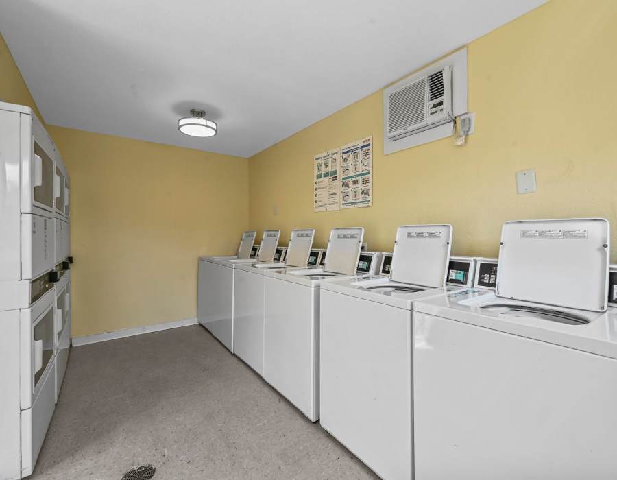 Laundry facility atFinley Square in Irving. TX