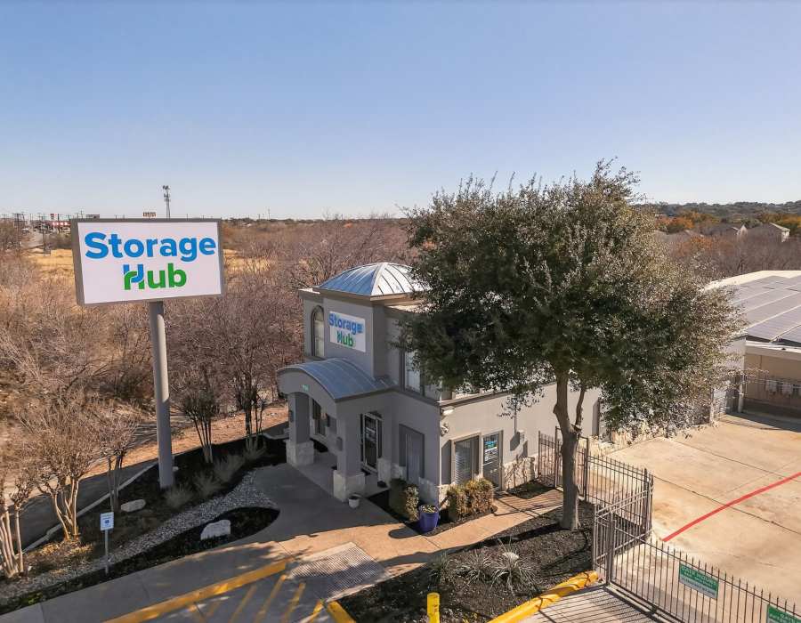 Storage boxes at Storage Hub - Grissom & Tezel in San Antonio. TX
