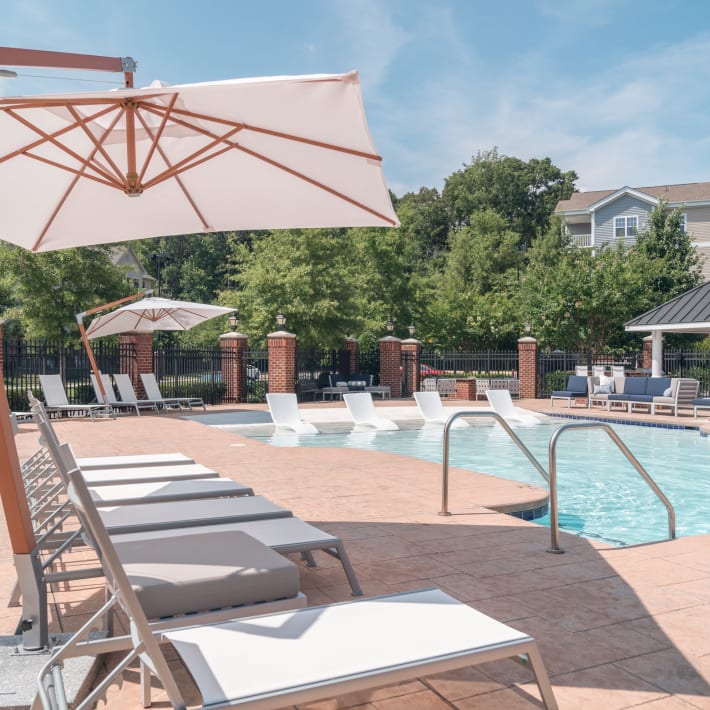 Beautiful pool and sundeck at Meridian Parkside, Newport News, Virginia