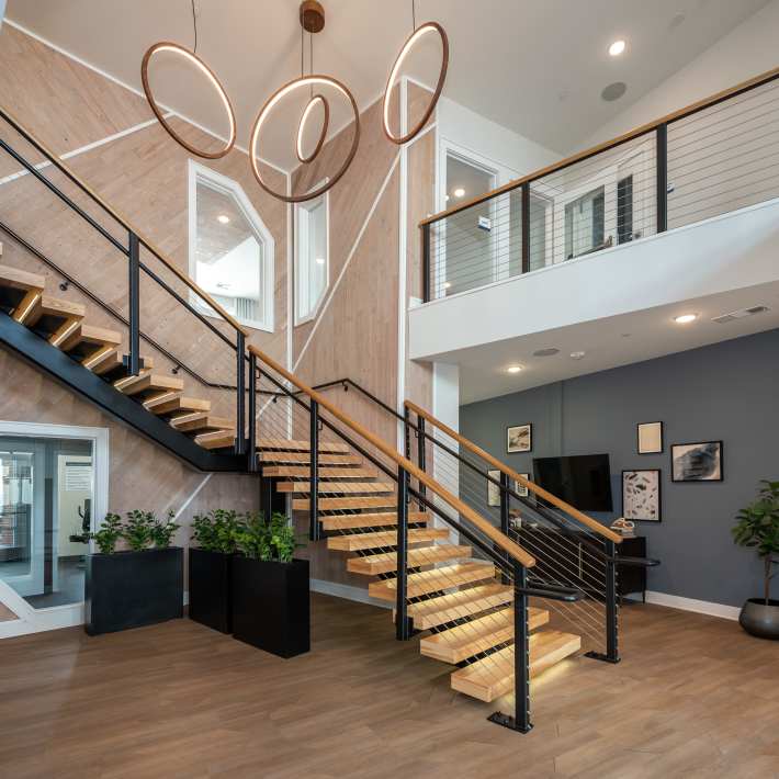 Spacious walkways at Attain at Towne Centre in Fredericksburg, Virginia