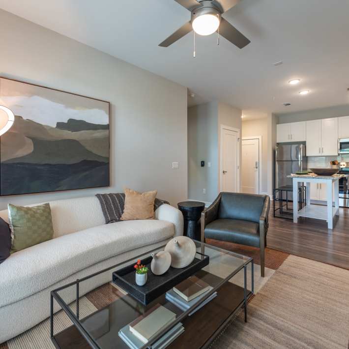 Spaciious living room at Attain at Towne Centre in Fredericksburg, Virginia