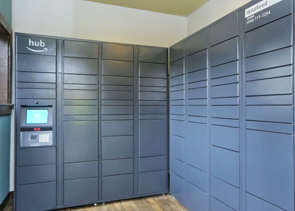 24-Hour Package lockers with Amazon HUB at Wildreed Apartments in Everett, WA