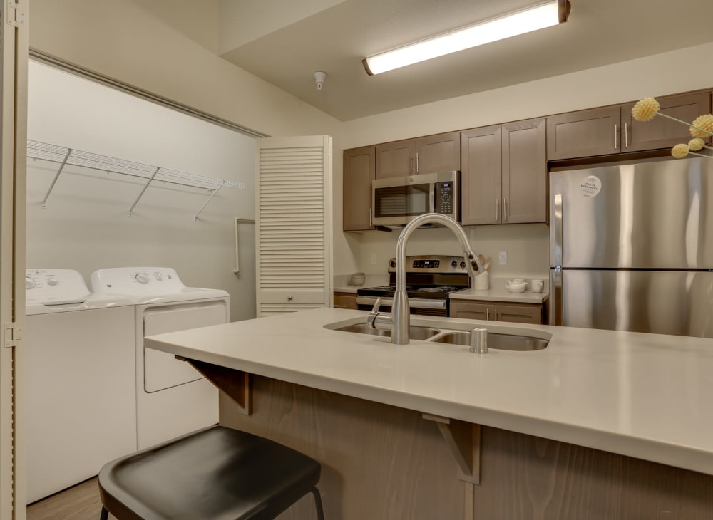 Modern appliances in the kitchen at Haven Hills in Vancouver, Washington