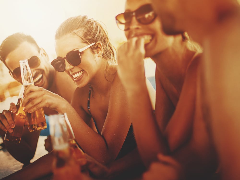 Friends socializing in the neighborhood near Allegro at La Entrada in Henderson, Nevada