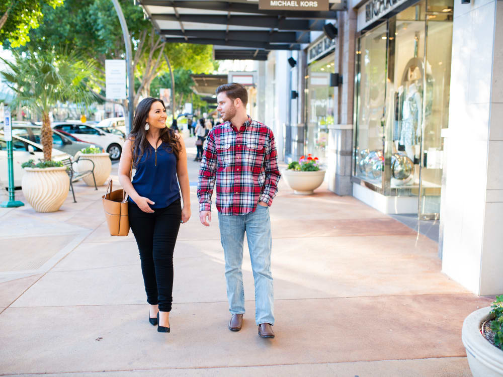 Residents out shopping near Avant at Fashion Center in Chandler, Arizona
