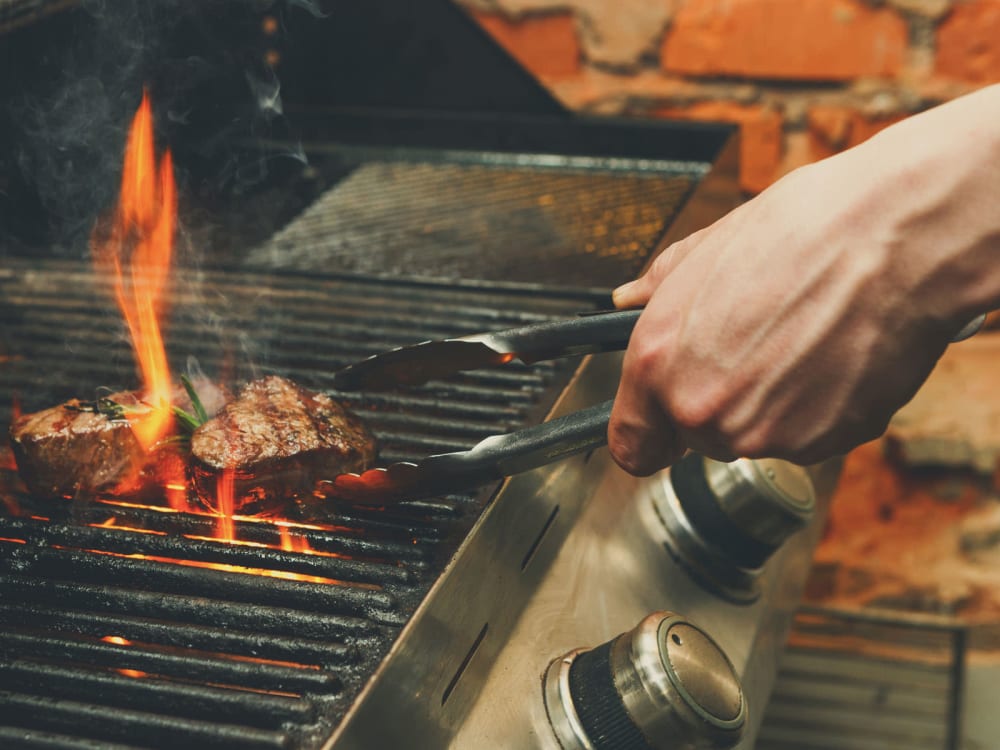 Grilling up lunch on a summer day at The Piedmont in Tempe, Arizona