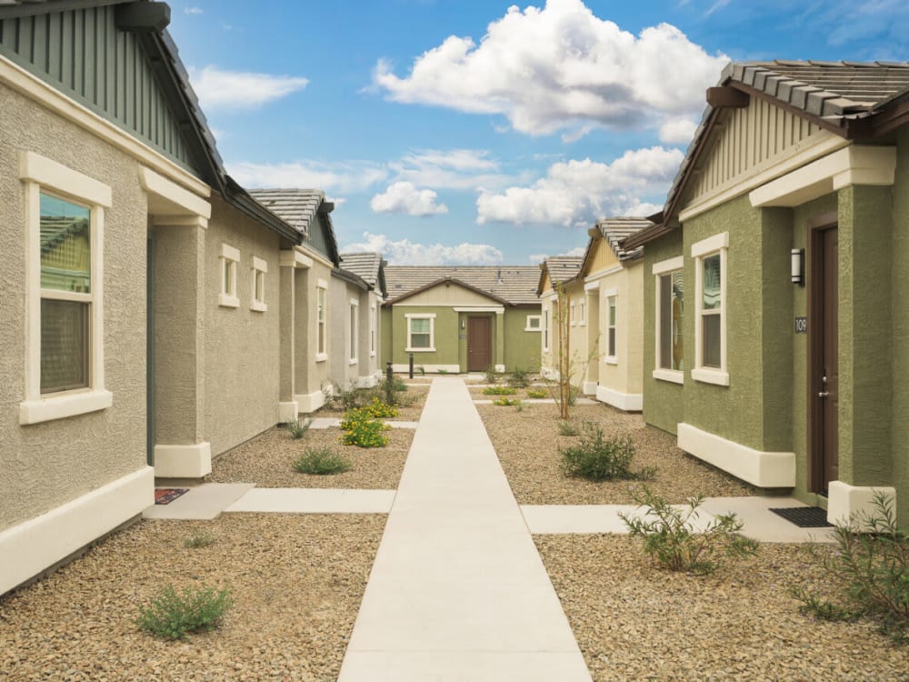 Controlled access community at Estia Windrose in Litchfield Park, Arizona