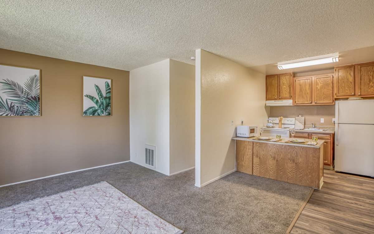 Living room at Orchard Glen Apartments in San Jose, California