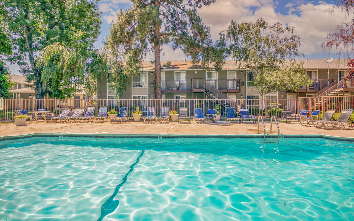 Swimming pool at Orchard Glen Apartments in San Jose, California