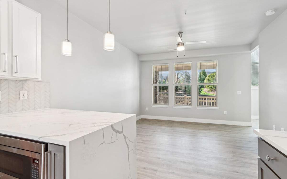 Open living room at The Apartments at Brayden in Fort Mill, South Carolina