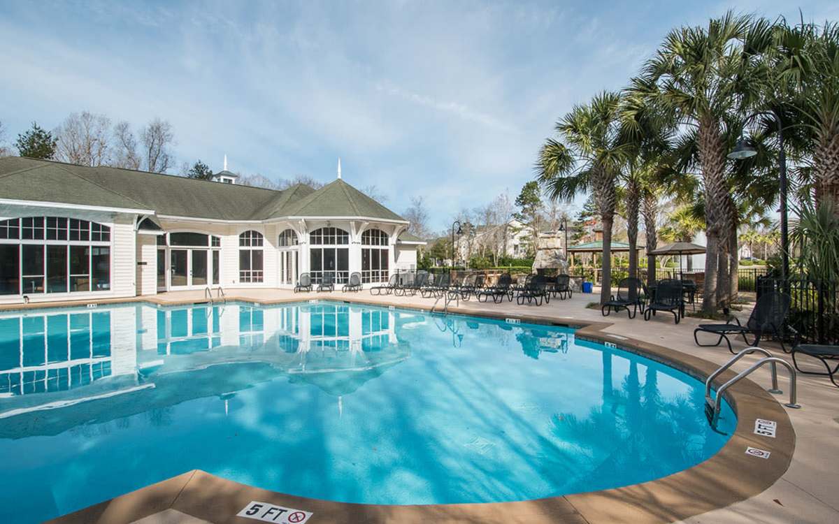 Swimming pool at Heron Reserve in Charleston, South Carolina