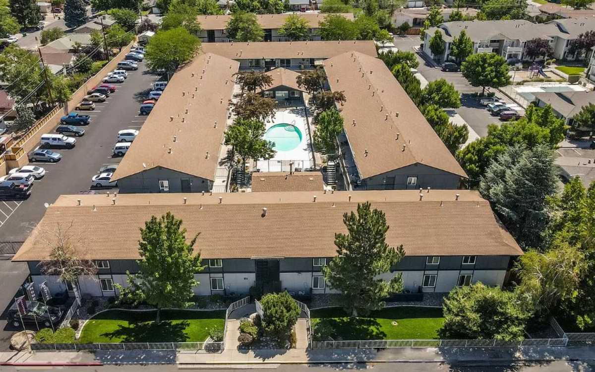 Community aerial view at Kirman Garden in Reno, Nevada