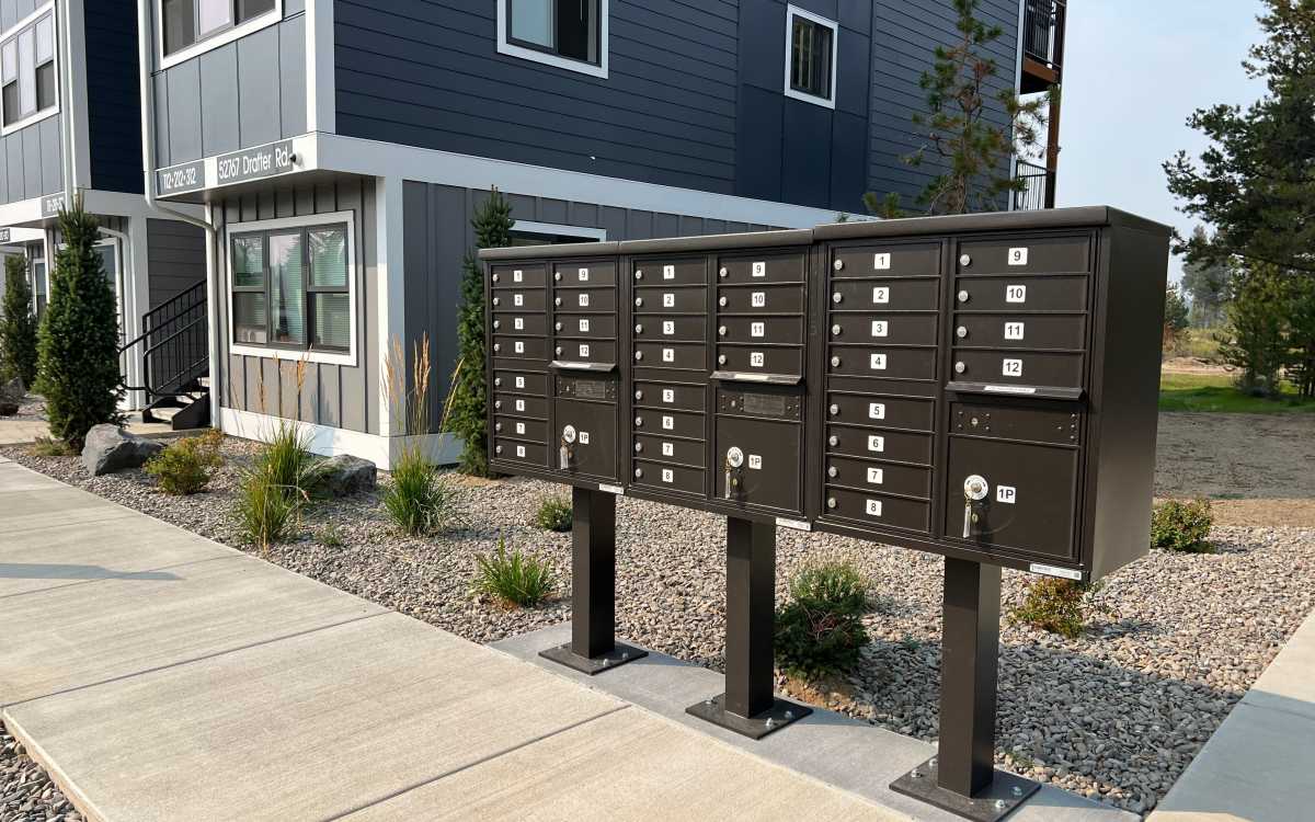 Community mailbox at Pine View in La Pine, Oregon