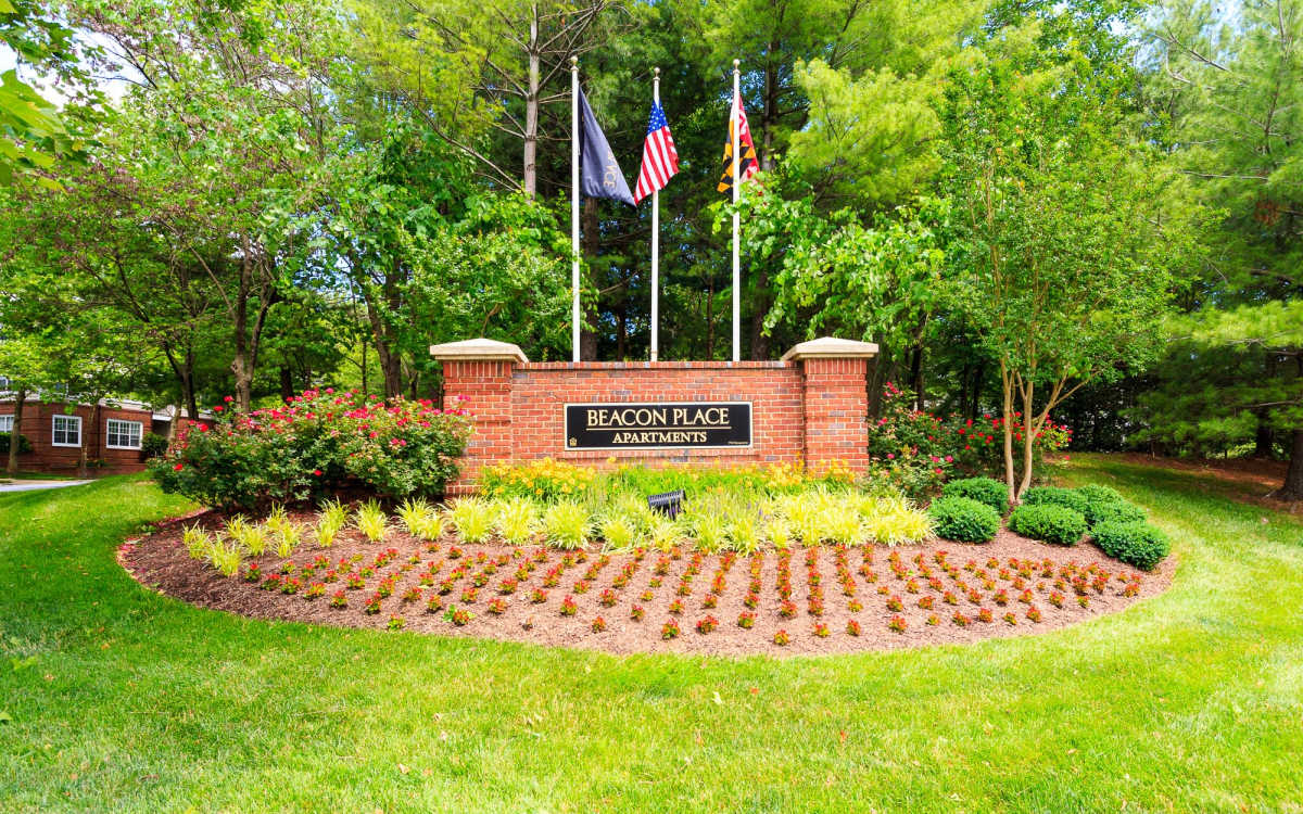 Entrance of the apartment at Beacon Place at Kentlands in Gaithersburg, Maryland