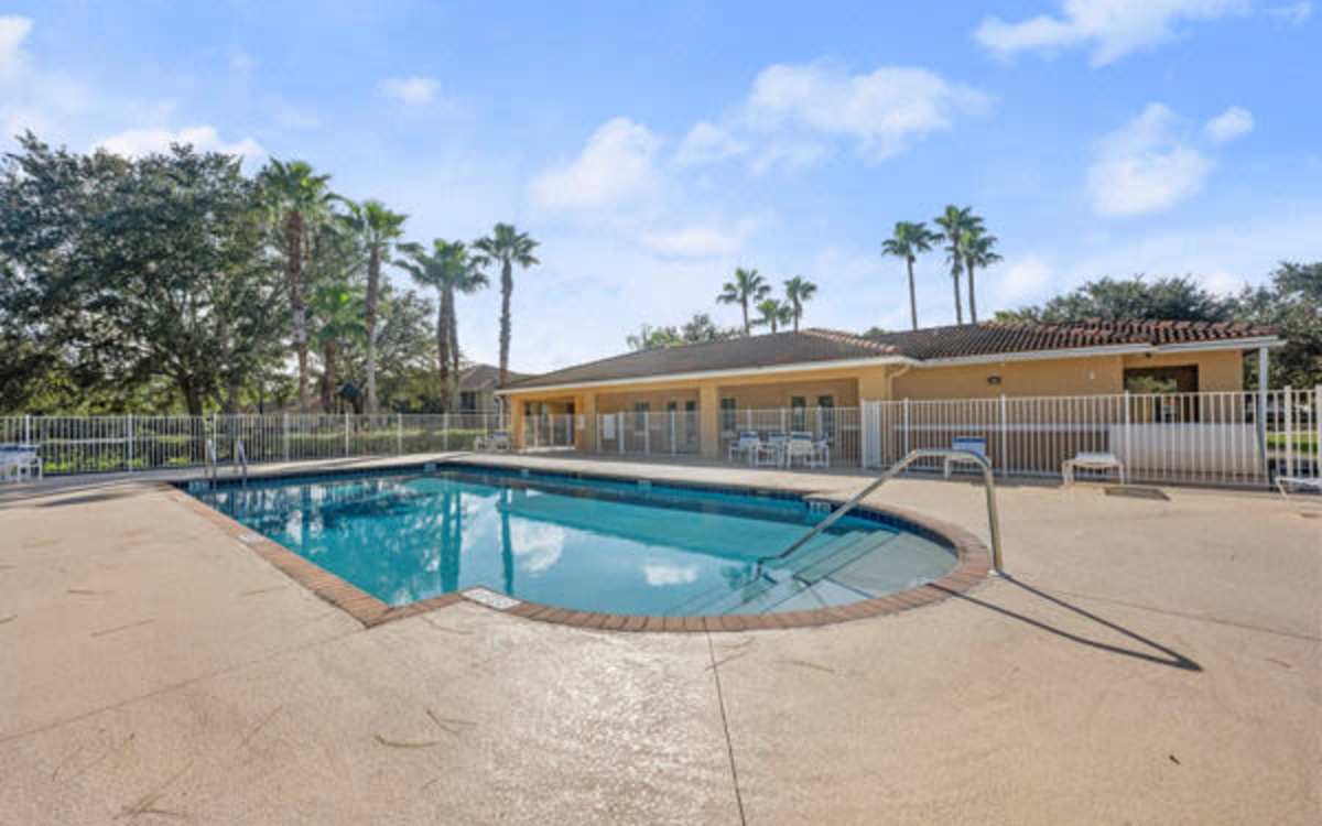 Swimming pool for the community at Pelican Isles Apartments in Sebastian,Florida