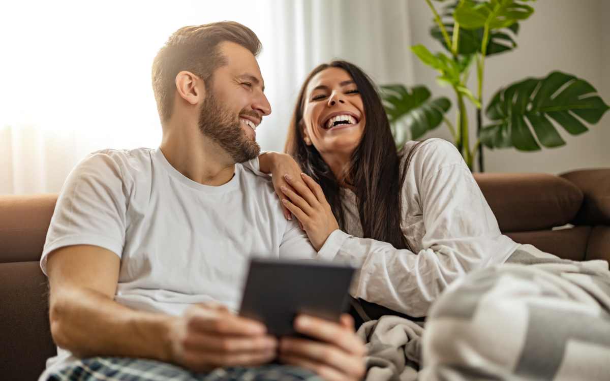 Couple enjoying their time in their home at Valencia Park in Orlando, Florida