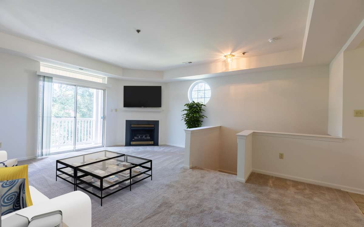Living room at Fox Ridge Apartments in Limerick, Pennsylvania