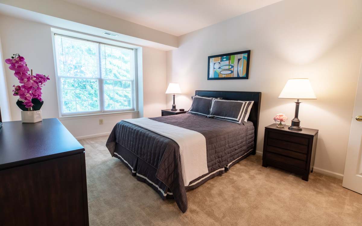 Spacious living room at Fox Ridge Apartments in Limerick, Pennsylvania