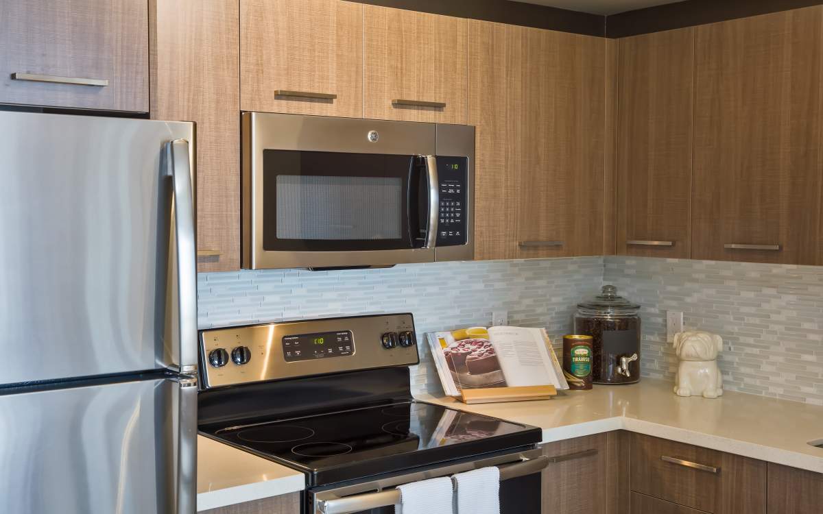 Upgraded kitchen at InTown Apartments in Miami, Florida