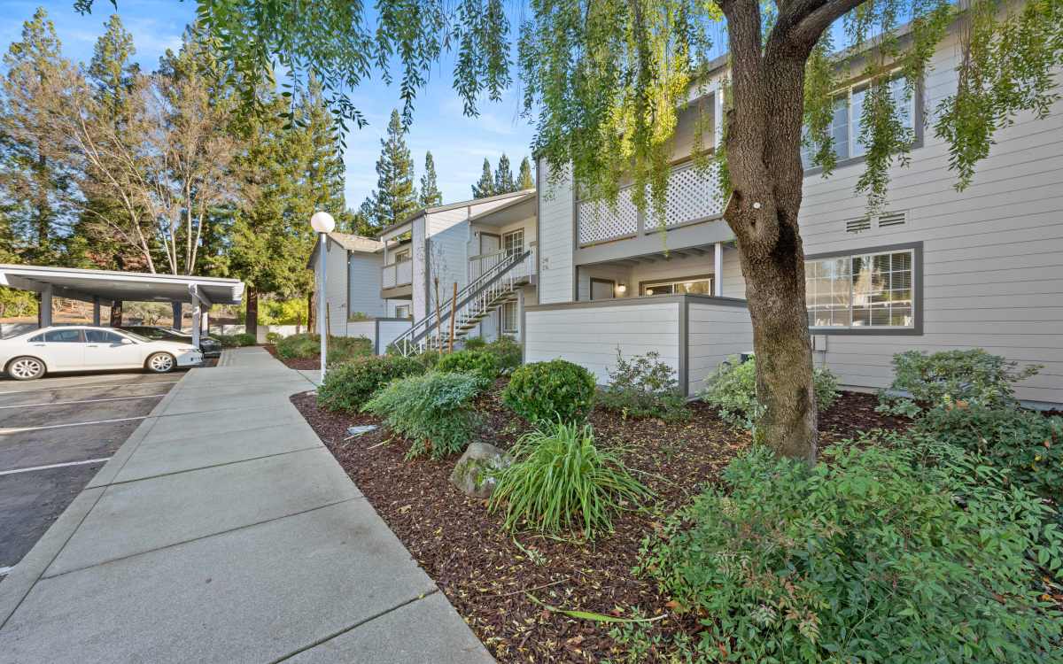 Community parking area  at Country Brook Rental Condominiums in San Ramon, California