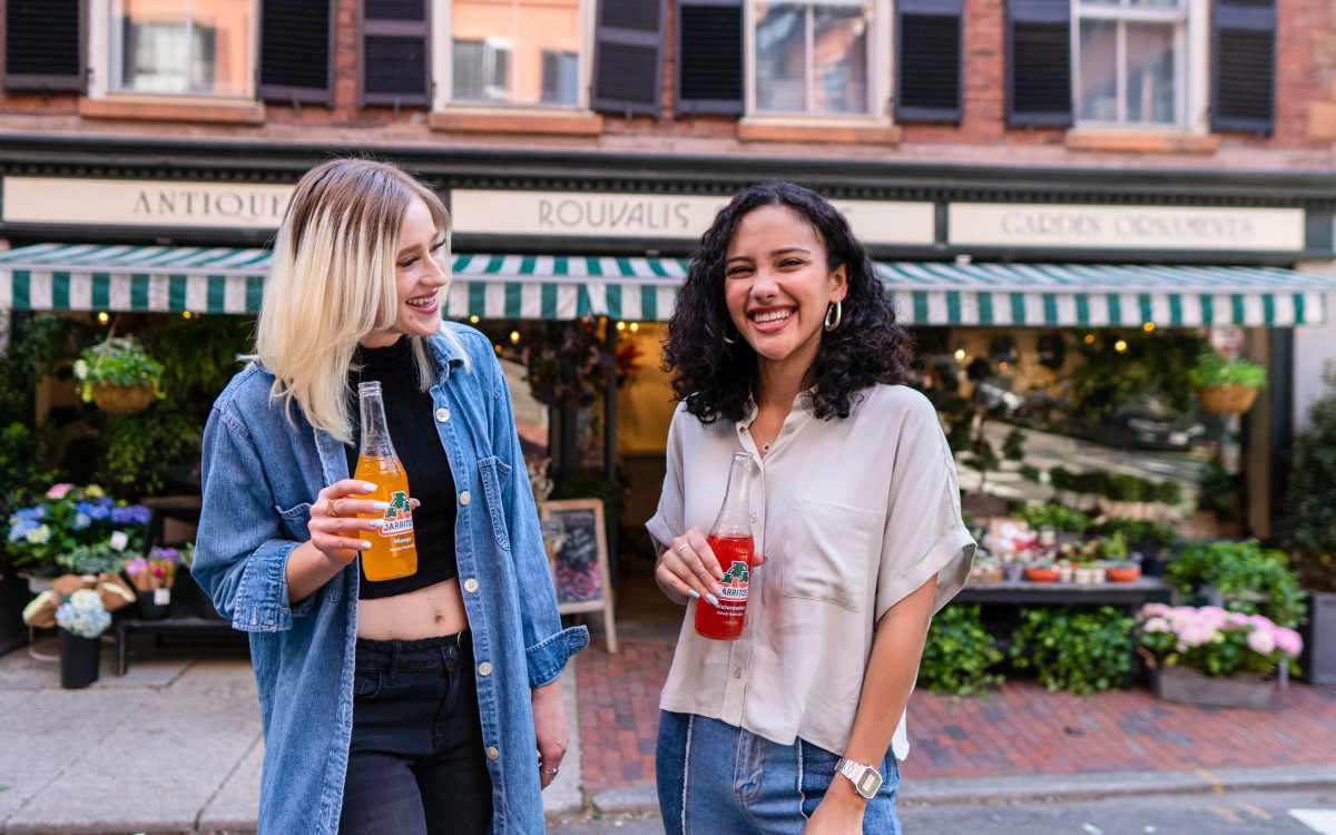 Resident eating lunch at a food truck near White Oaks West in Gates, New York