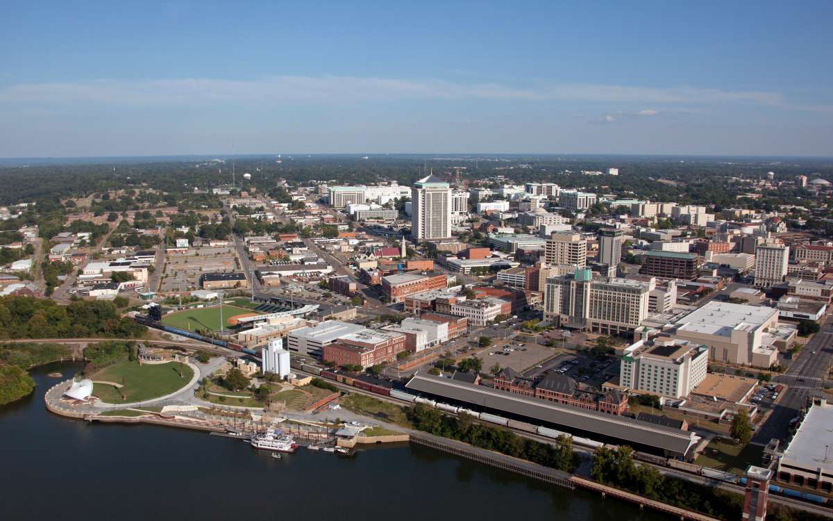 Montgomery, Alabama skyline. Credit: The George F. Landegger Collection of Alabama Photographs in Carol M. Highsmith’s America, Library of Congress, Prints and Photographs Division.