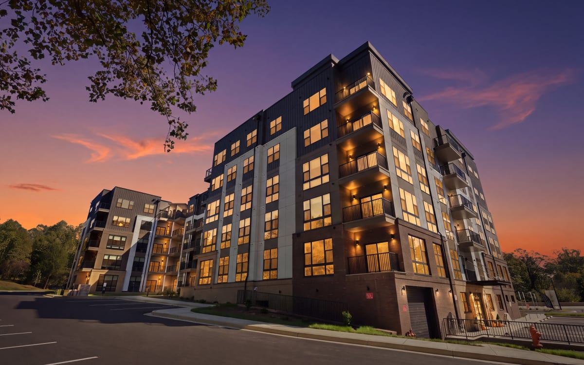 Twilight Exterior Image of the Community w/Courtyard