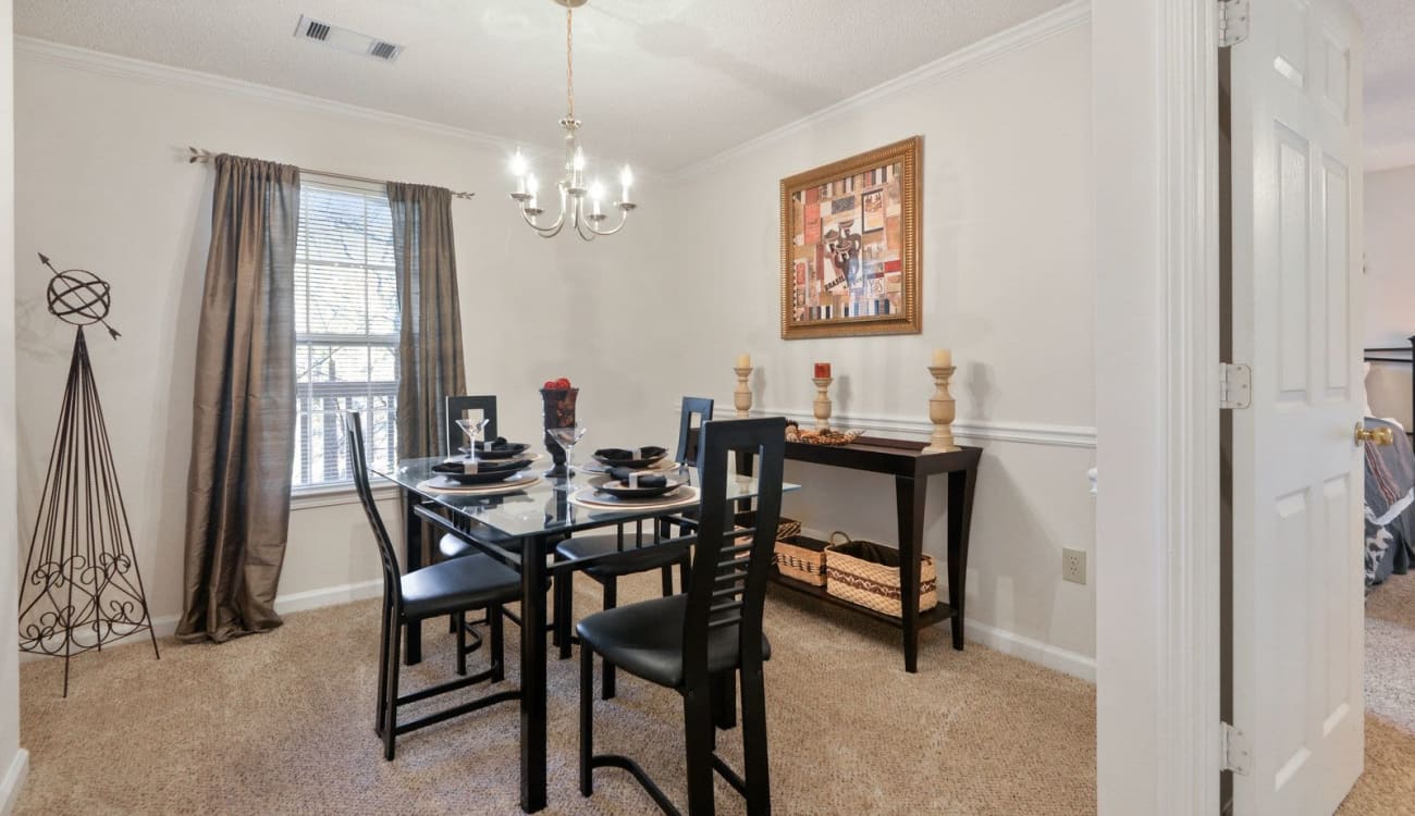 Spacious dining room at Carrington Point in Douglasville, Georgia